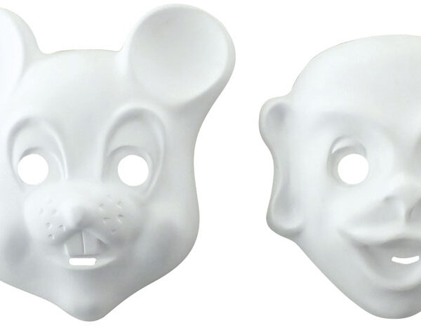 Hund-Katze-Affe-Maus-Maske (Sortiment mit 5 x 4 Modellen)