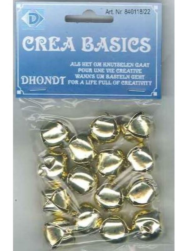 Jingle bell 18 mm brass 15 pcs, 10 bags