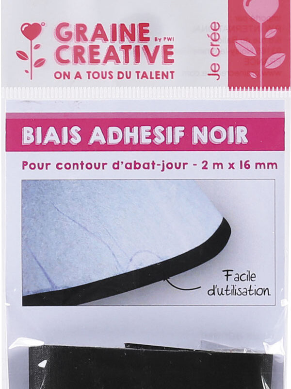 Biasband zwart 16 mm x 2 m