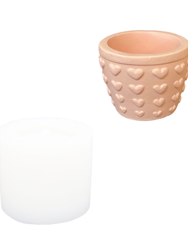Moule en silicone en forme de cœur pour pot de fleurs