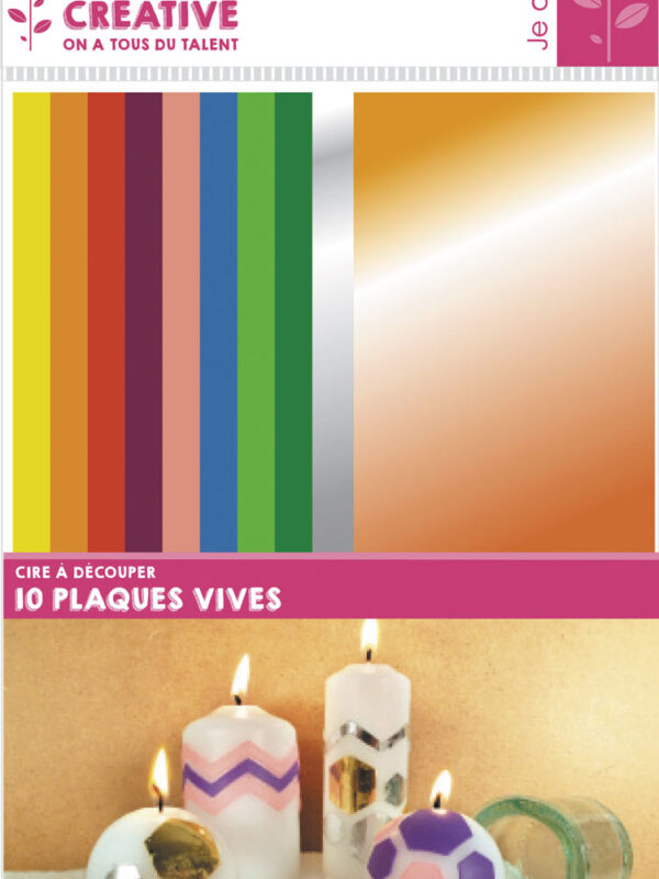 Set of 10 cutting wax sheets 200 x 50 mm