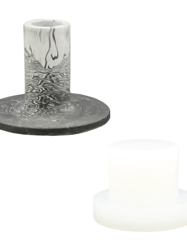 Silicone mould tall candle holder