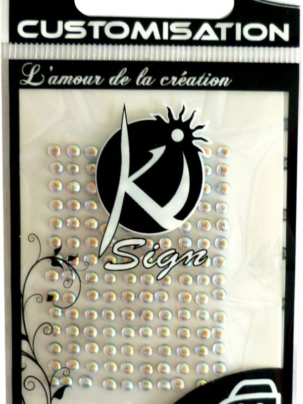 Heat-adhesive rhinestones 5mm holographic