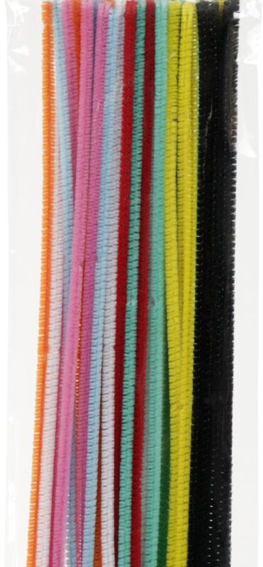 Bag of 45 chenille stems Ø 6 – 9 colours length 300