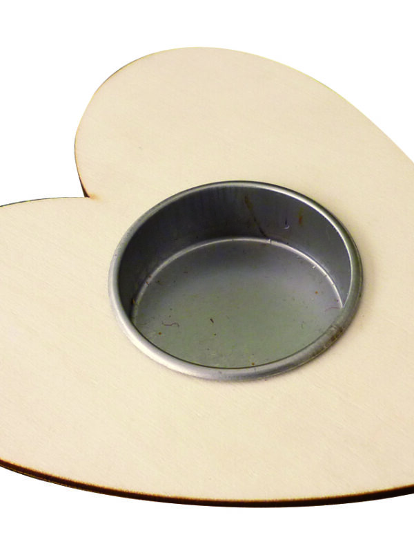 Heart wooden candle holder 100 x 120 x 20 mm **available January 2020**