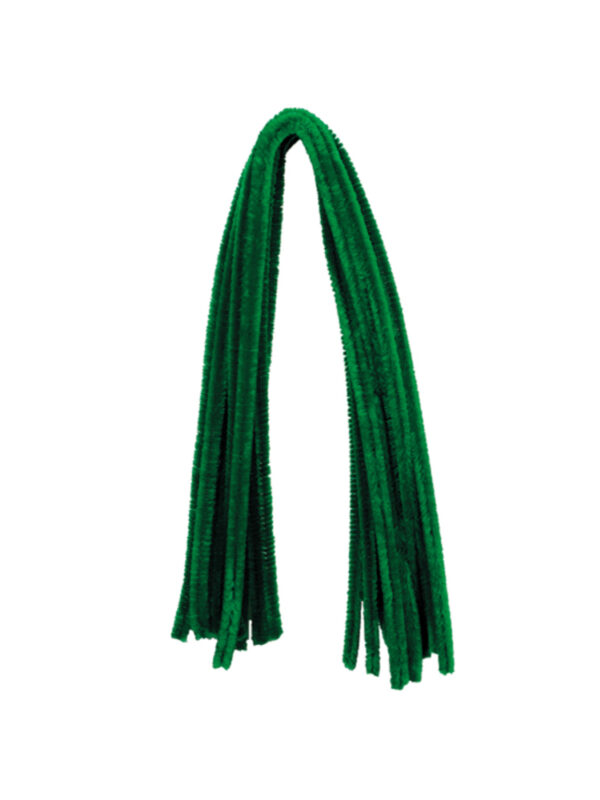 Chenille 8 mm x 50 cm P/10 green ZKK