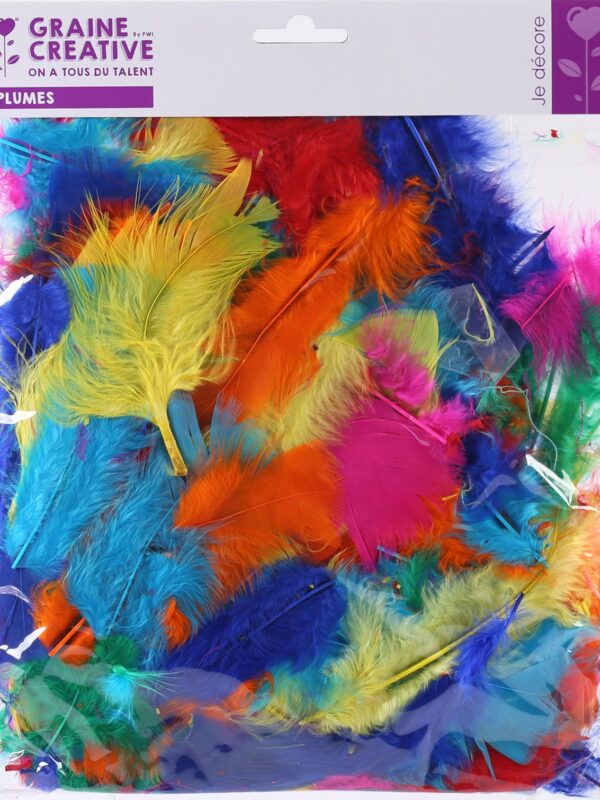 Coloured feathers 180 mm 25 g – Multicolour