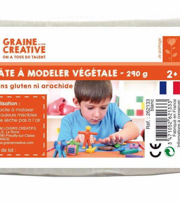 Vegetable modelling clay 290g – White