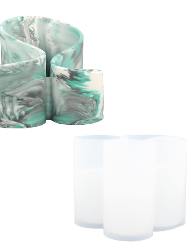 Silicone mould cosmetic organizer
