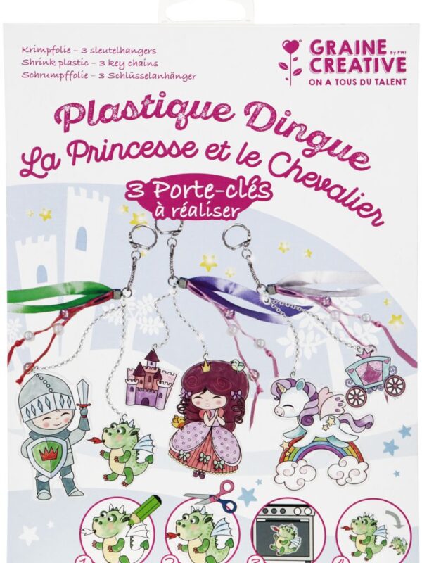 Crazy plastic kit princess and knight – 3 key rings