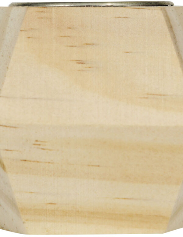Geometric wooden candle holder 90 x 60 x 90 mm