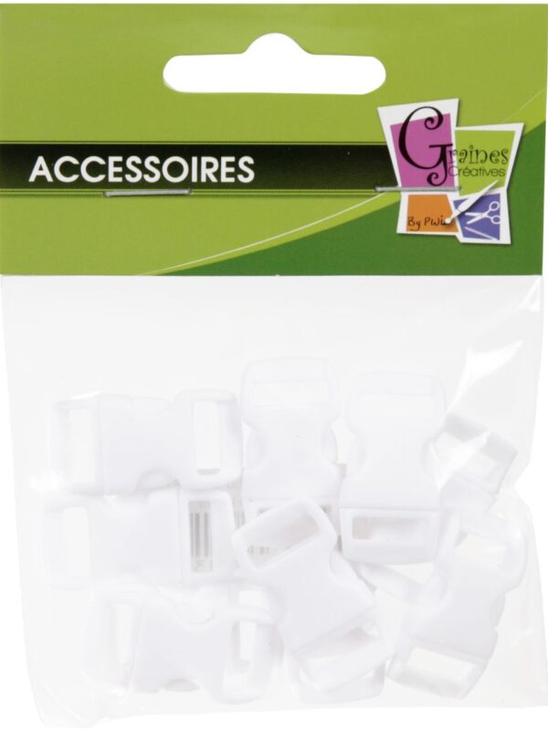 10 plastic clips white