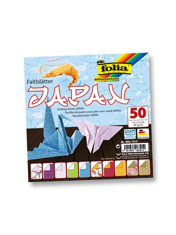 50 fl. papier origami 15x15 assorti Japon