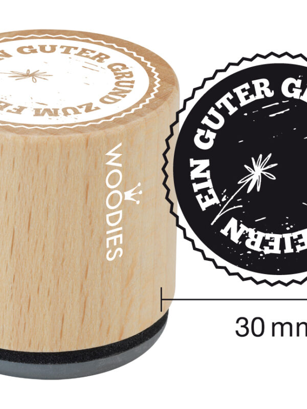 Houten stempel Woodies 30mm - Guter Grund zum Feiern