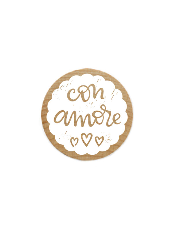 Woodies Holzstempel 30 mm – Mit Liebe