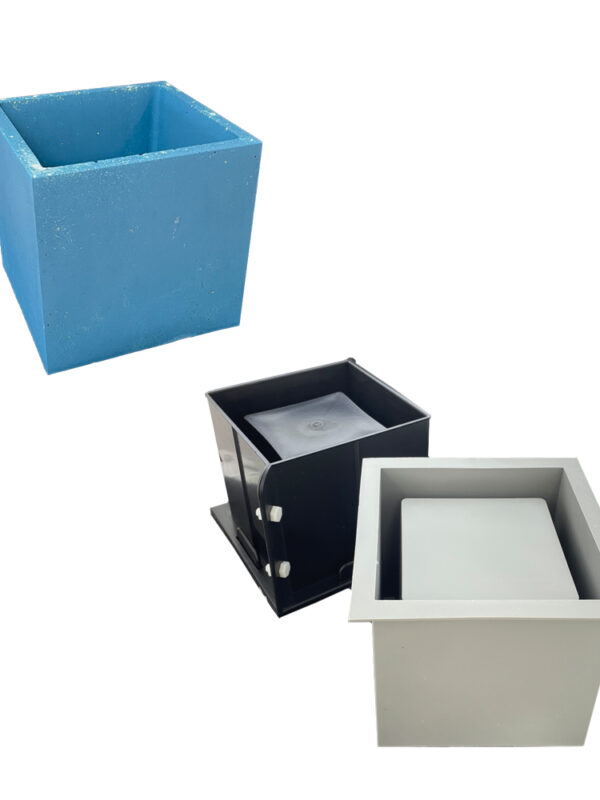 Moule en silicone pour pot de fleurs carré