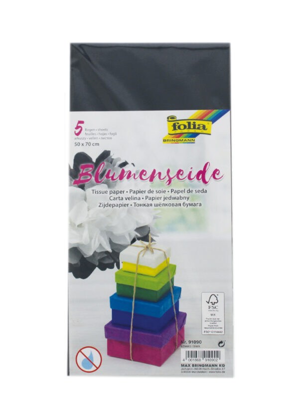 Tissue paper 50 cm x 70 cm P/5 black