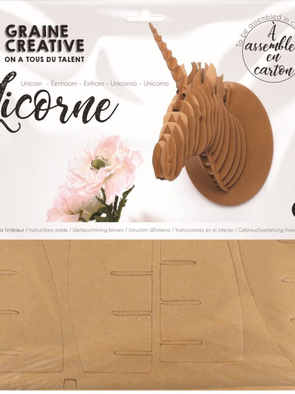 Large cardboard unicorn trophy 305 x 305 mm