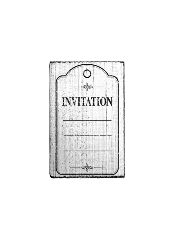 Holzstempel Vintage 70 mm x 42 mm – Einladung 2
