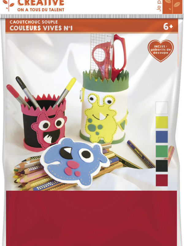 Rubber sheets – Bright colors (6 pcs)