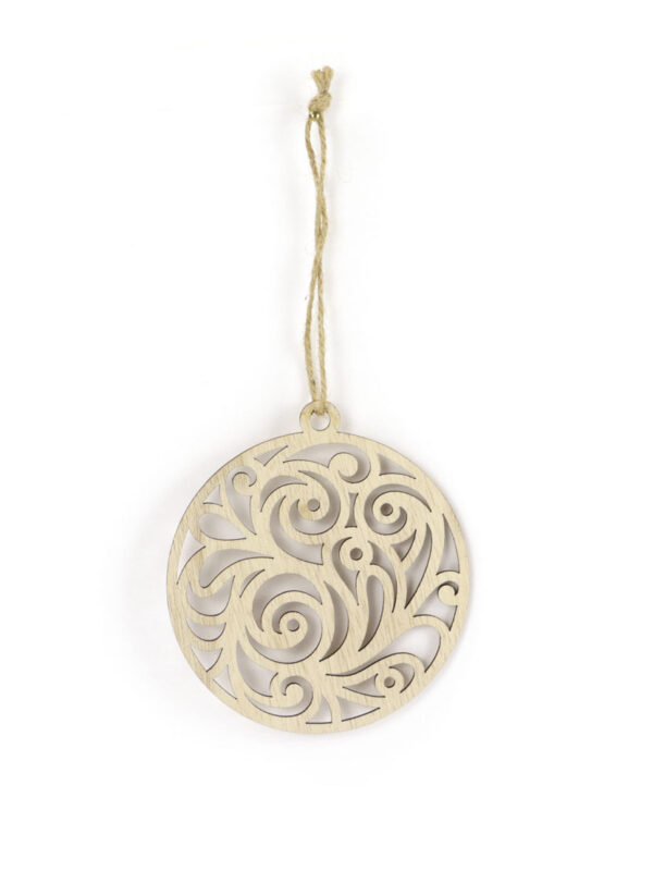 Wooden hanger 100 mm x 102 mm x 2 mm - Openwork ball