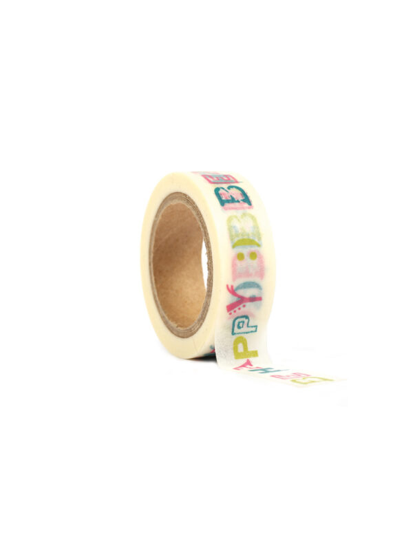 Deco tape 15 mm x 10 m – Be happy (1 pc)
