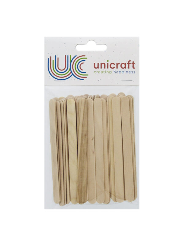 Bâtonnets plats en bois (50 pièces) 113 x 10 mm