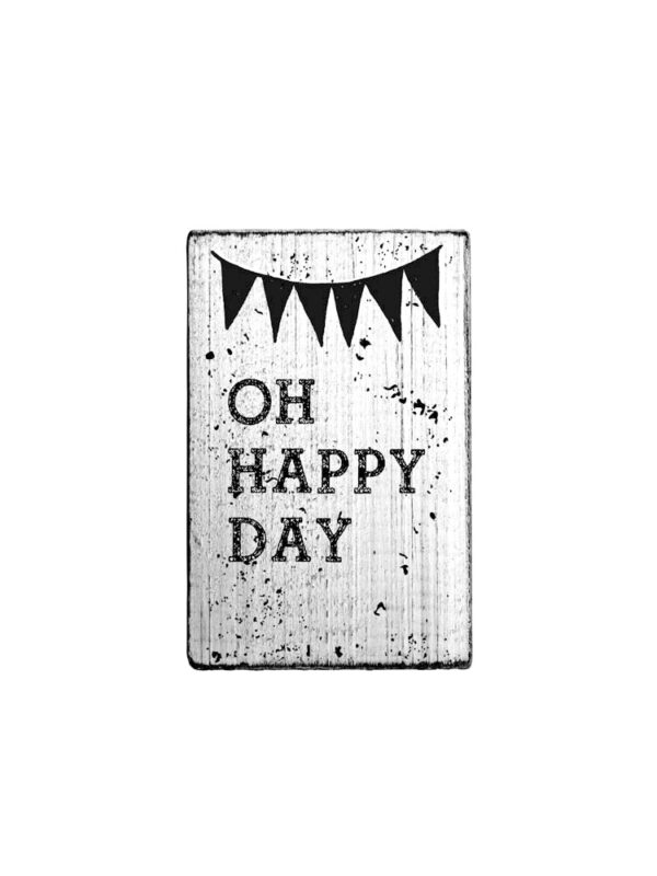 Holzstempel Vintage 70 mm x 42 mm – Oh happy day