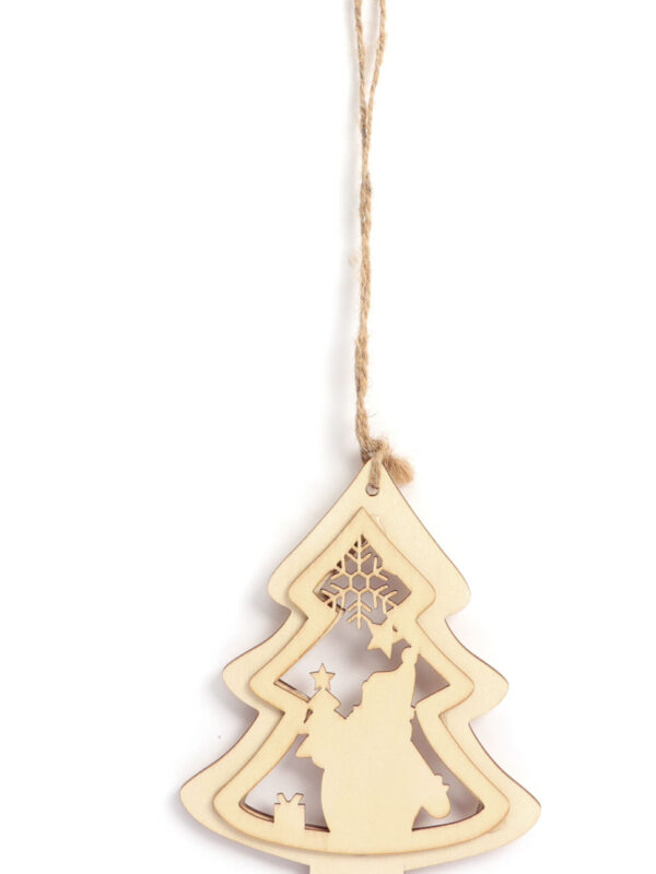Wooden hanger 130 mm x 110 mm x 7 mm - Christmas tree