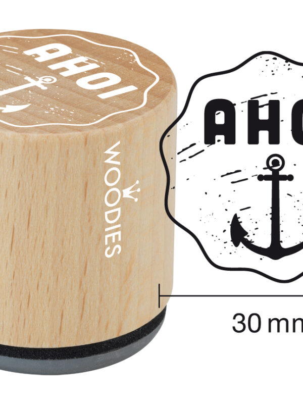 Houten stempel Woodies 30mm - Ahoi