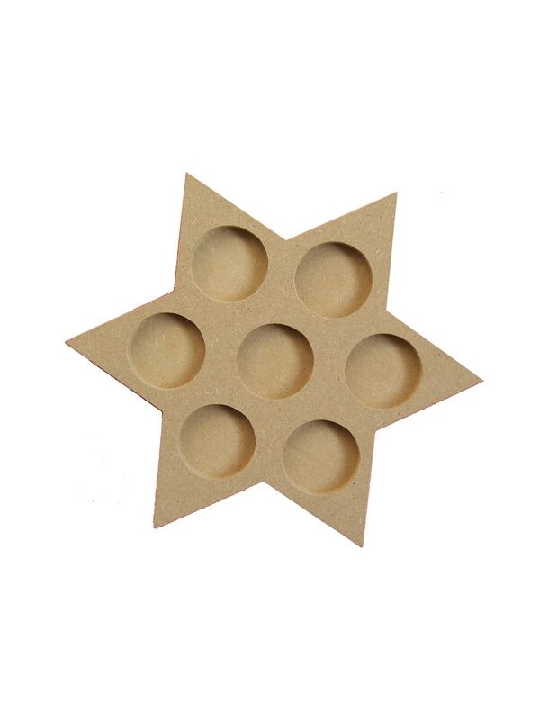 Star-shaped candle holder for 7 tealights 22 cm