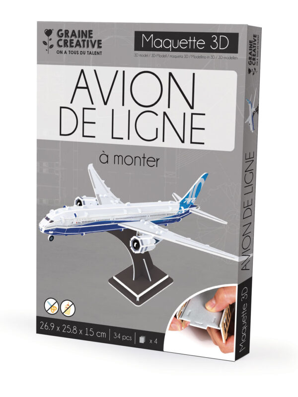 3D puzzle model – Passenger airplane