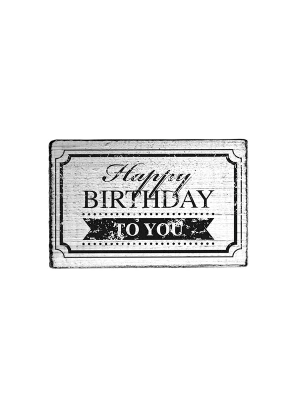 Holzstempel Vintage 70 mm x 42 mm – Happy Birthday to you