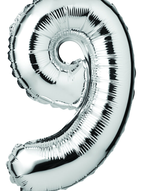 Ballon 41 cm zilver – 9