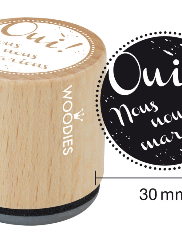 Woodies wooden stamp 30mm – Yes! We are getting married