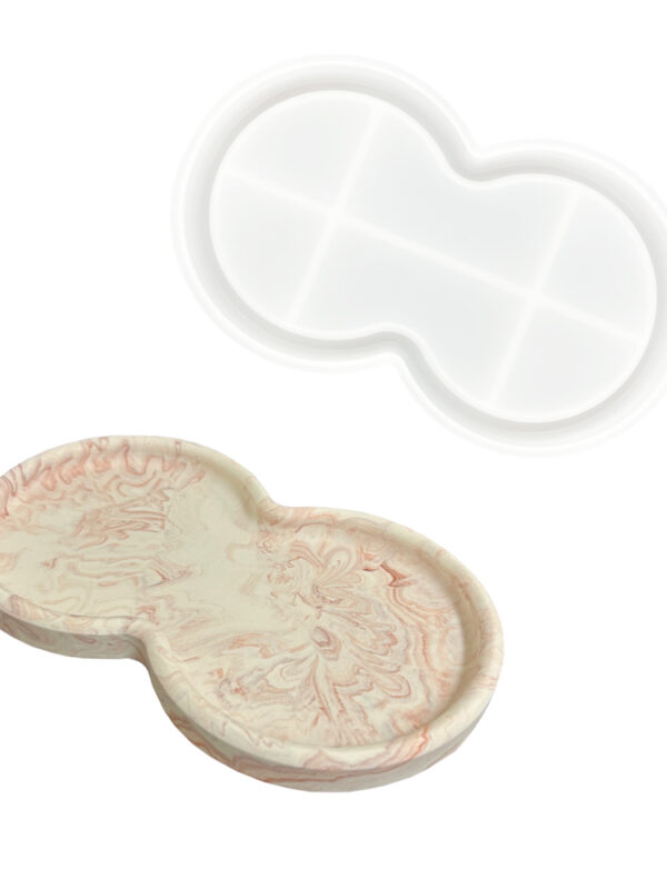 Silicone mould double peanut-shaped dish