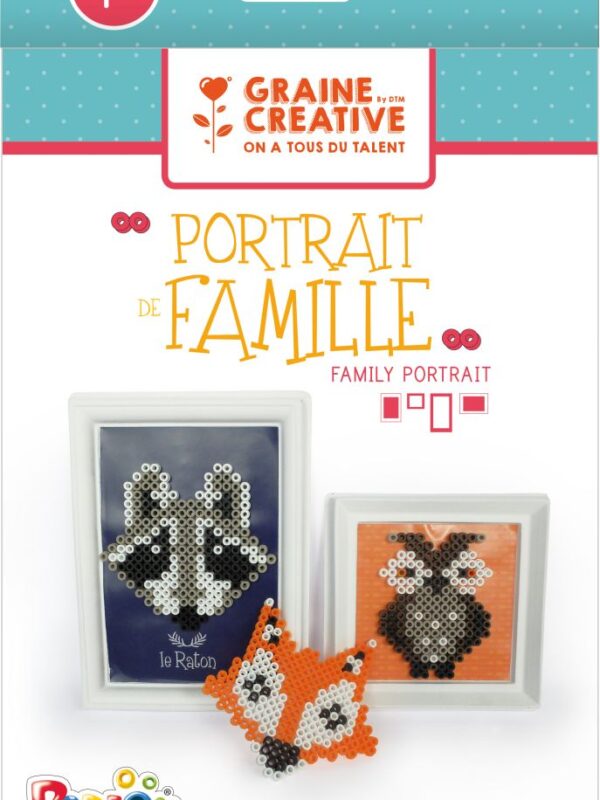 Iron-on beads frame kit – Family portrait
