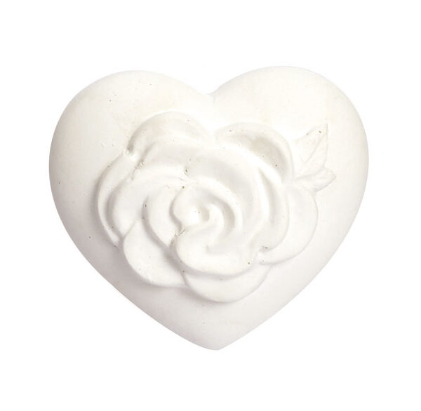 Plaster rose heart