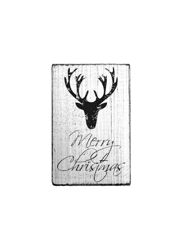 Holzstempel Vintage 70 mm x 42 mm – Frohe Weihnachten