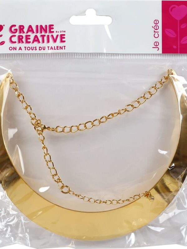 Plastron necklace gold colour
