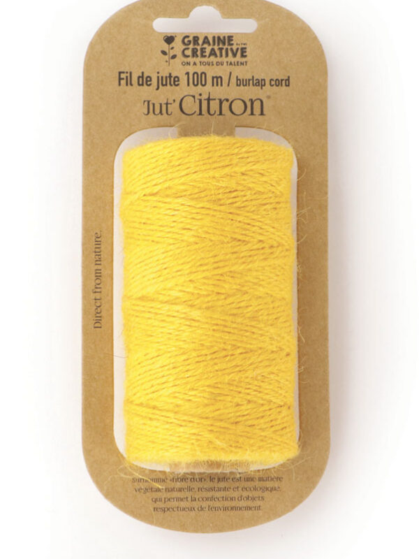 Jute cord Ø2mm x 100m – Yellow