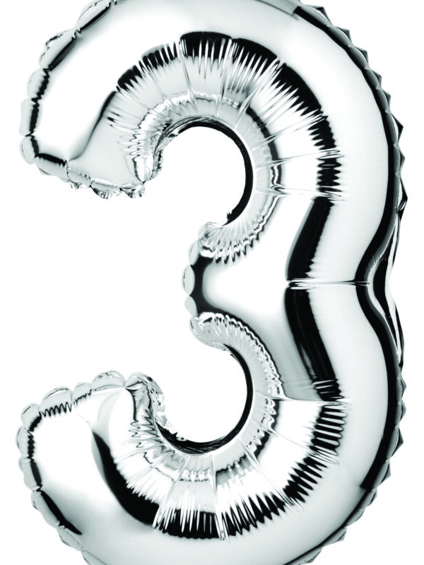 Ballon 41 cm zilver – 3