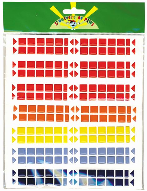 Set of 960 self-adhesive mosaic stones assorted colours