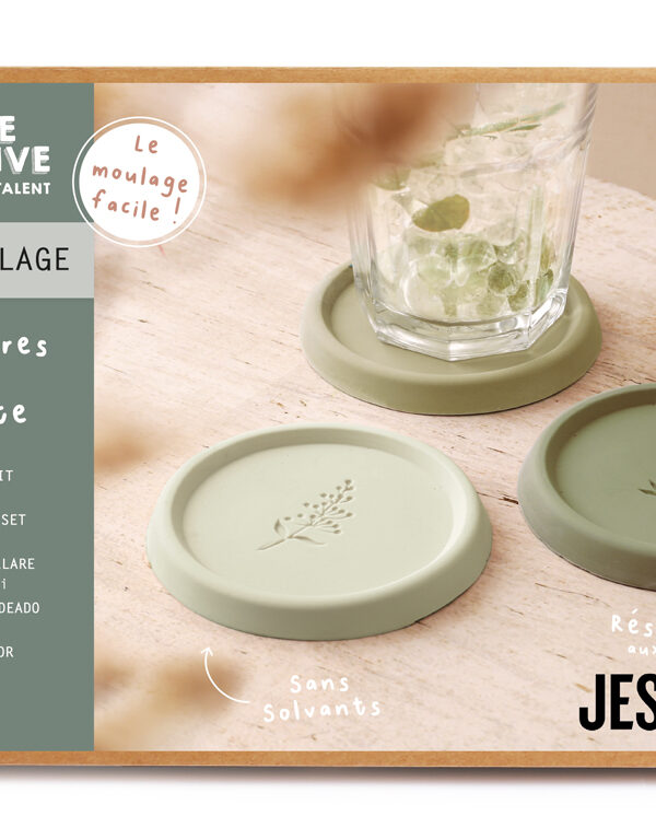 Jesmonite & Graine Creative kit – 3 coasters