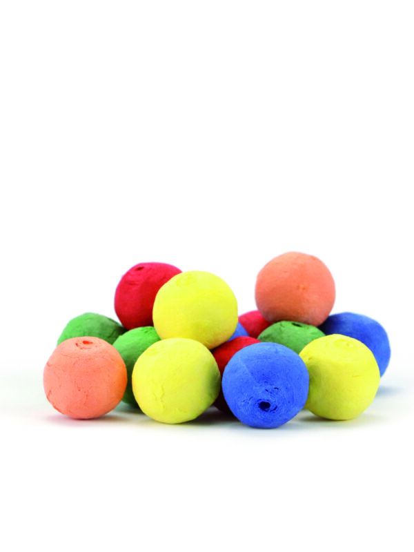 Beutel mit 100 Zellulose-Kugeln, Ø 30 mm, verschiedene Farben