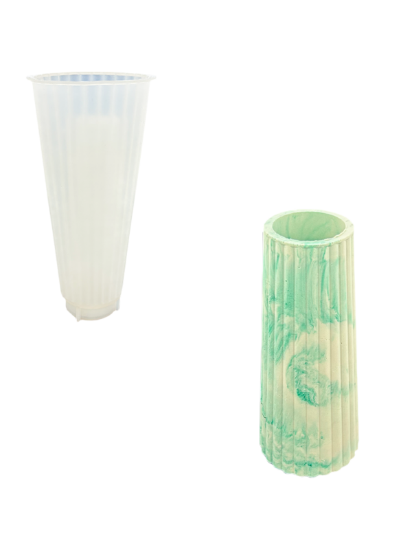 Vase à fleurs en silicone moulé