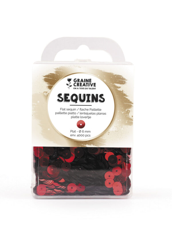 Flat sequin red