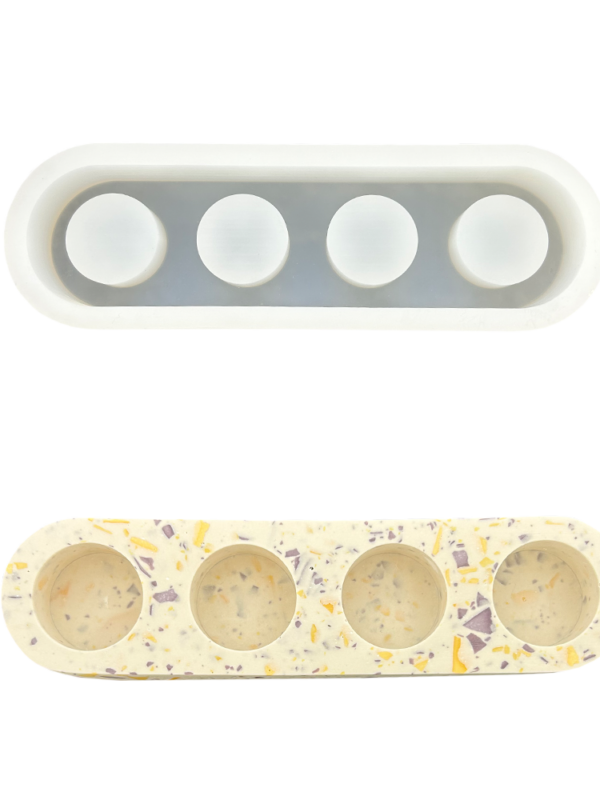 Silicone mould round tealight holder