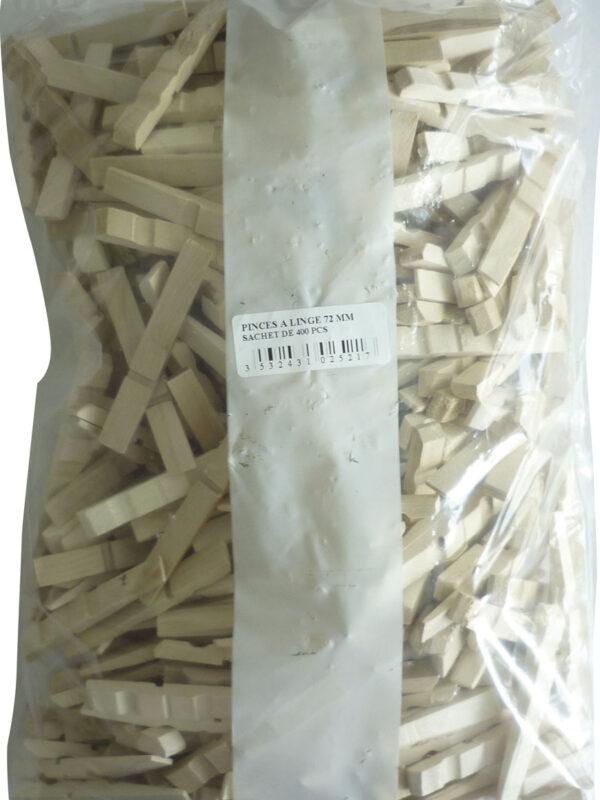 Half clothes pegs 75 mm (400 pcs)