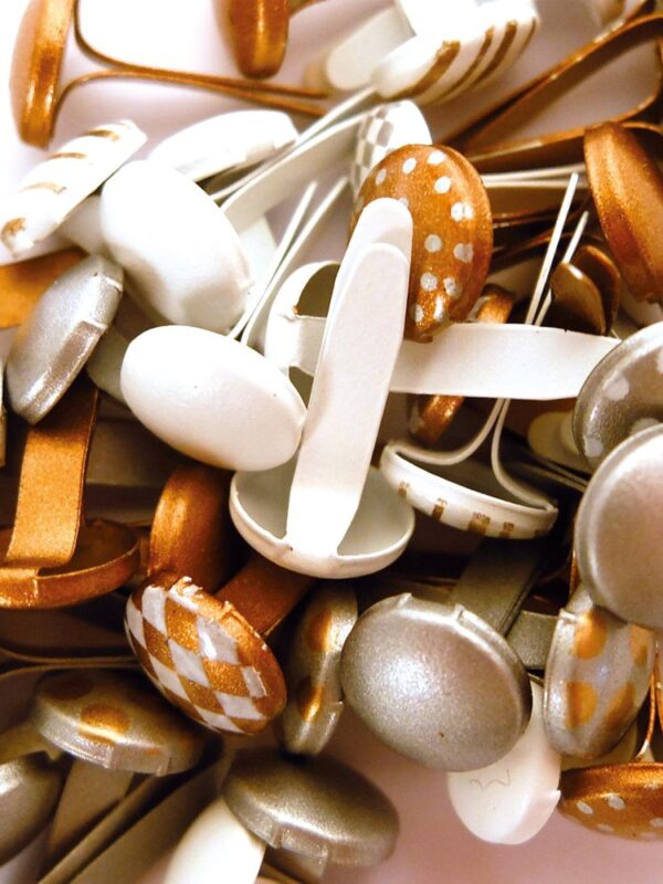 Split pins 11 mm – Gold and silver (60 pcs)